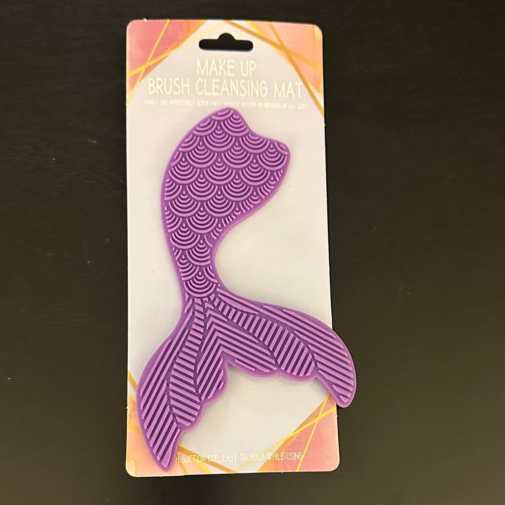Purple Mermaid Tail Makeup Brush Cleansing Mat
